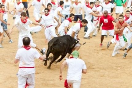 San Fermín is held in Pamplona every July 